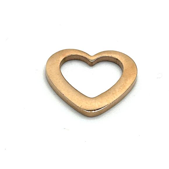 18K Rose Gold Plated Heart Pendant Charm Engraved Nate New - Picture 2 of 3